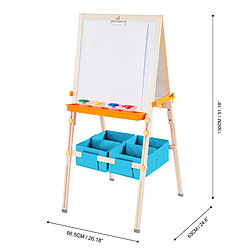 Acheter Tableau évolutif chevalet enfant en bois multifonction 3 en 1 avec rangement bleu fille garçon mixte Teamson Kids TK-FB028G