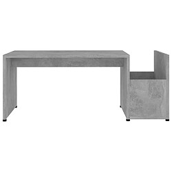 Avis vidaXL Table basse Gris béton 90x45x35 cm bois d’ingénierie