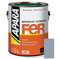 Peinture Fer Satin - APARA-2.5 litres-Gris argent (RAL 7042)