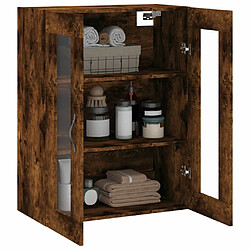 Acheter vidaXL Armoire murale chêne fumé 69,5x34x90 cm bois d'ingénierie