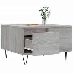 Avis vidaXL Table basse sonoma gris 55x55x36,5 cm bois d'ingénierie