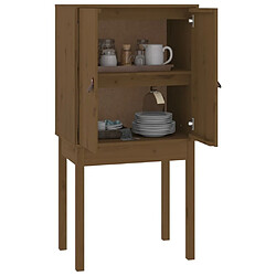 Avis vidaXL Buffet haut Marron miel 60x40x120 cm Bois massif de pin