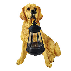 Ornement De Jardin Solaire LED Lumière Jardin Rustique Figurine Lampe Labrador Mom