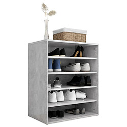 Avis vidaXL Armoire à chaussures Gris béton 60x35x70 cm Bois d’ingénierie