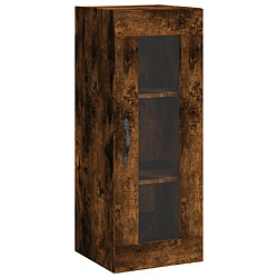 Maison Chic Armoire murale,Meuble de Rangement,Armoire Suspendue chêne fumé 34,5x34x90 cm -MN94087