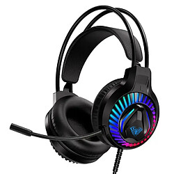 Riffi Aula S605 Casque Gaming Noise-Off Pilotes 50 mm Câble 2 m 2x 3,5 mm audio/micro + USB RGB Led Noir 