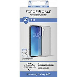 Force Case Coque pour Galaxy A55 Renforcée Système Tryax Inserts 3D Transparent pas cher