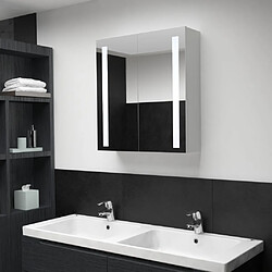 vidaXL Armoire de salle de bain à miroir LED 60x14x62 cm 