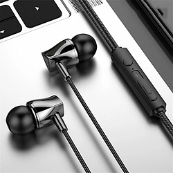 In-Ear Bass Stereo Wire Control Headset Subwoofer Musique Écouteurs Sport Écouteurs Avec Microphone X10 Noir 