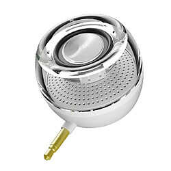 Wewoo Mini enceinte Bluetooth Portable 3D Surround HIFI Haut-parleur en cristal de forme ronde Jack 3,5 mm (Blanc) 