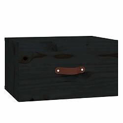 Maison Chic Table de chevet murale - Table de Nuit Noir 40x29,5x22 cm