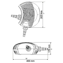 Avis Helloshop26 Pompe à eau de bassin filtre filtration koi cours d'eau eco 10000 litres par heure 80 watts 16_0001998