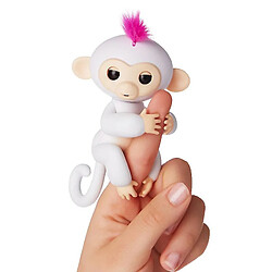 Universal Jouets pour enfants, singes à doigts, animaux de compagnie pour bébés interactifs (blanc) 