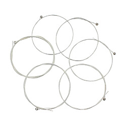 Set 6pcs Cordes de Rechange en Acier Inoxydable Accessoires pour Guitare Acoustique pas cher