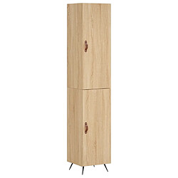 vidaXL Buffet haut Chêne sonoma 34,5x34x180 cm Bois d'ingénierie