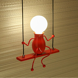 Avis Stoex Applique Murale Simple Poupée De Mode Balançoire Enfants Lampe Mur Moderne Gens Fer Salon Chambre Créative Lumière ( 2pcs Rouge)