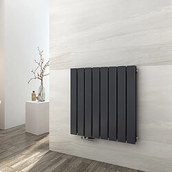 EMKE Radiateur eau chaude en acier Tube Rond Radiateur Mural Anthracite 63x62cm 826W Double Couche