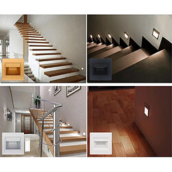 Acheter Universal 3W LED Foot Light 86 Type Human Body Induction Coin de mur intégré Étape Lumière Night Light Stair Light Pied léger (blanc chaud)