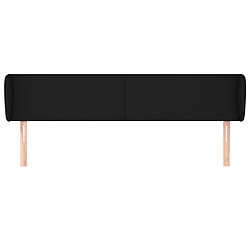 Avis Maison Chic Tête de lit scandinave avec oreilles,meuble de chambre Noir 183x23x78/88 cm Tissu -MN44417