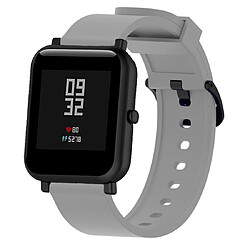 Wewoo Bracelet pour montre connectée Dragonne Sport en silicone brillant Huami Amazfit Bip Lite version 20 mm Gris 