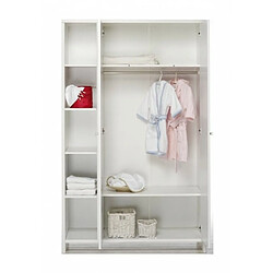 Schardt Armoire bébé 2 portes bois laqué blanc Eco Stripe L 113 x H 181 x P 53 cm