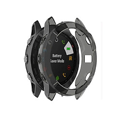 Wewoo Boîtier de montre Pour Garmin Fenix 6X TPU demi-couverture Smart Watch Protevtice Case Noir 