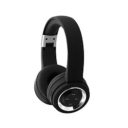 LUUCOZK Casque basse avec micro TR905 Casque sans fil pliable rechargeable-noir argent 