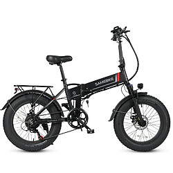 Vélo Électrique SAMEBIKE LOTDM200-II - Moteur 500W Batterie 48V13Ah Autonomie 40KM Freins à Disque Mécaniques - Noir 