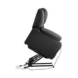 Acheter Mes Fauteuil de relaxation releveur électrique en PU noir - VALIA