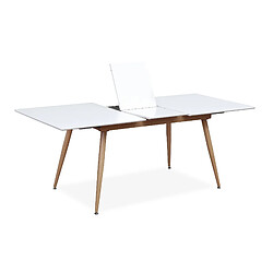 Table extensible style scandinave Betty Blanc - 6 à 8 personnes