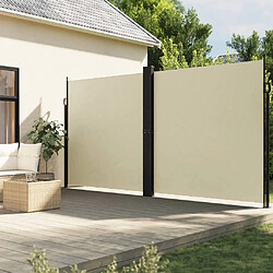 vidaXL Auvent latéral rétractable crème 200x1000 cm