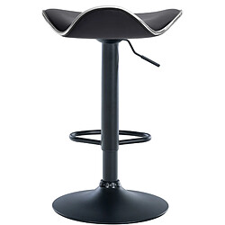 Non Tabouret de bar Shanghai simili cuir noir pas cher