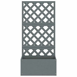 Acheter Maison Chic Jardinière,Bac à fleurs - pot de fleur en treillis Gris 65x33x135 cm WPC -GKD16379