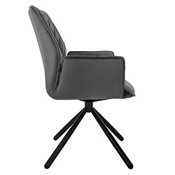 Avis ML-Design Lot de 2 chaises pivotantes de salle à manger avec accoudoirs 180° pivotant en velours Chaise de salon