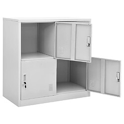 Acheter vidaXL Armoire à casiers Gris clair 90x45x92,5 cm Acier