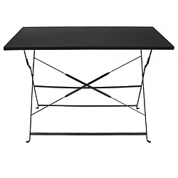 Avis The Home Deco Factory Table de jardin pliante Palerme 110 x 70 cm noir.