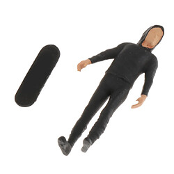 1:64 People Action Figure Diorama Painted Sliding Boy Miniatures Black