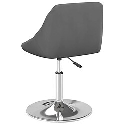 Acheter vidaXL Chaises pivotantes à manger lot de 4 Gris foncé Velours