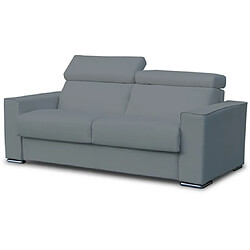 City Canapé lit Andorra 3 places micro fibre gris foncé 140 cm 