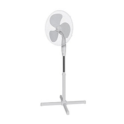 Ventilateur sur pied OCEANIC - 45W - Diametre 40 cm - Hauteur reglable - Oscillation - Blanc