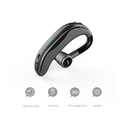 Wewoo Écouteur Bluetooth mains libres sans fil avec pour voiture gris noir pas cher