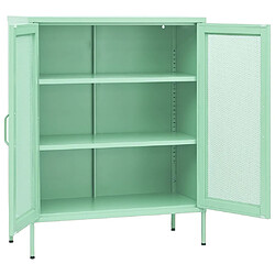 Avis vidaXL Armoire de rangement Vert menthe 80x35x101,5 cm Acier