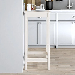 vidaXL Table de bar blanc 50x50x110 cm bois massif de pin