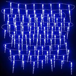 vidaXL Guirlande lumineuse à glaçons de Noël 40 pcs Bleu Acrylique pas cher