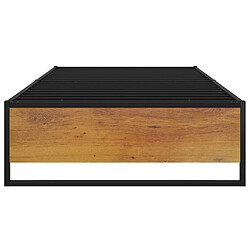 Avis Maison Chic Lit adulte - Lit simple Cadre de lit,Structure du lit Contemporain Noir Métal 100x200 cm -MN23814