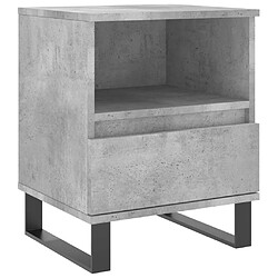 Maison Chic Table de chevet,Table de Nuit,Meuble de Rangement gris béton 40x35x50 cm bois d’ingénierie