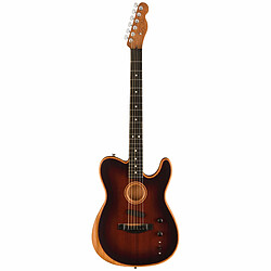 Avis American Acoustasonic Telecaster All-Mahogany Bourbon Burst Fender