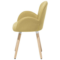 Beliani Chaise de salle à manger Set de 2 Tissu Jaune BROOKVILLE pas cher