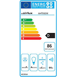 Hotte télescopique 90cm 305 m³/h silver - aht930ix - AIRLUX