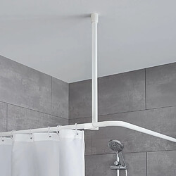 Kleine Wolke Support de tringle de rideau de douche 60 cm Blanc